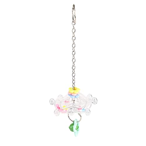 Bird Toys,Fun Bite-Resistant Pet Chewing Supplies, Easy Install Feature Interactive Spinner Rattle Parrot Toy | For Macaws Loveb