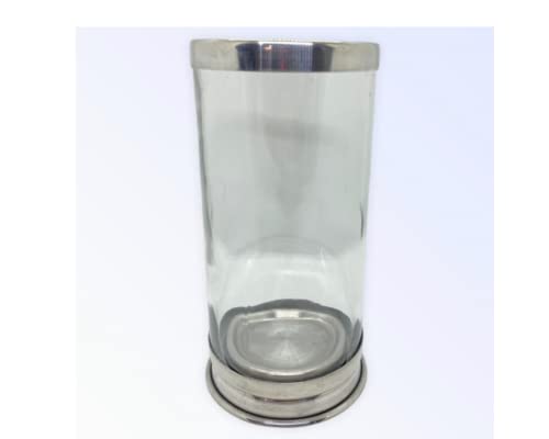 Suporte Para Vela 7 Dias 18 Cm Vidro Transparente Alumínio