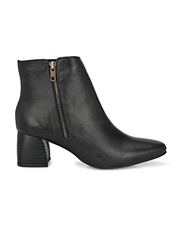 Image of EL PASO Leather Formal High Heel Chelsea Boots for Women