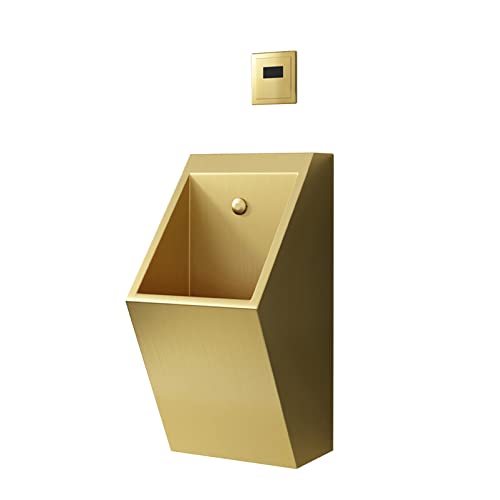 OTQEFTN Men's Sensor Urinal, Wall-Mounted Small Urinal Standing Toilet, Intelligent Sensor Efficient Flushing Valve