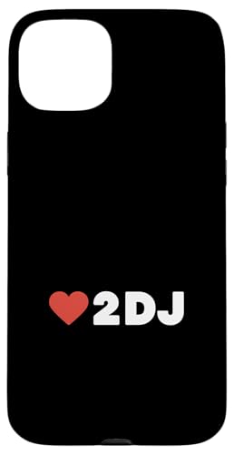 Love 2 DJ Funny Saying Red Heart Music Lovers �X�}�z�P�[�X iPhone 15 Plus �p