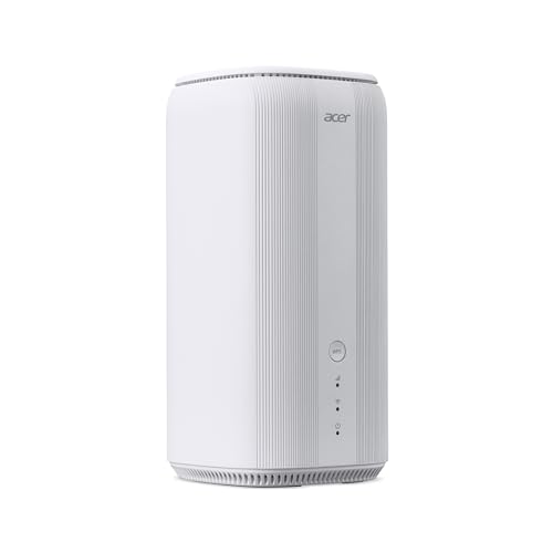 Acer Connect X6E 5G Router Qualcomm Snapdragon Prozessor Wi-Fi 6E Tri-Band 4 x 4 MU-MIMO Dual-Konnektivität 5G/WAN bis zu 128 Geräte Weiß (Generalüberholt)