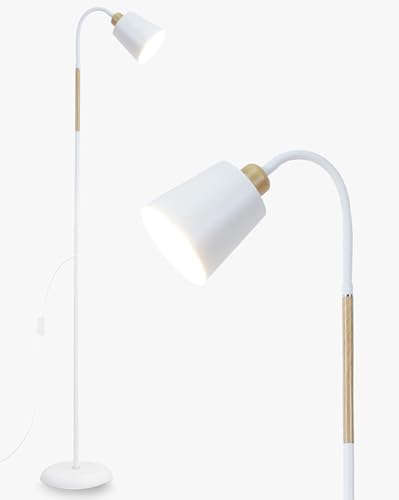 ANTENLICHT Lampadaire Sur Pied Blanc 360° | Pivotant Douille E27 max. 60W | Lampe de Canapé Moderne en métal avec hauteur 159cm | pour Salon Canapé Chambre...