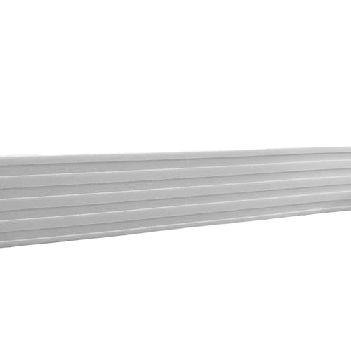 Moldura Rodameio Painel Ripado Eva Autocolante Urânio 5cmx5mm 5 Metros (Branco)