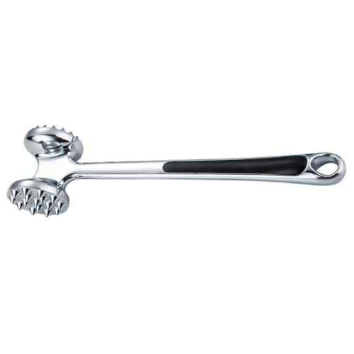 CORHAD Martillo Ablandador de Carne Herramienta Fina de Aleación de Zinc Doble Cara para Cocina y Restaurante para Barbacoa y Chuletón de Buey