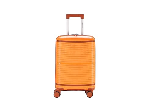 Pierre Cardin - Hartschalenkoffer mit drehbaren Rollen, 55 x 38 x 20 cm, Orange, 55x38x20 cm, handgepäck