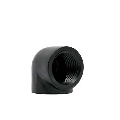 Image of dracaena.io 6-Pack G1 /4 inch Female to Female 90 Angle Elbow Fittings, Brass Water Cooling Connector Adapter for PC Computer Liquid Cooling Loop, Durable Leak-Proof Extender Fitting, Black
