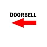 Vintage Metal Signs Doorbell Arrow Left Wall Art Poster for Home Living Room Yard Sign Outdoor Lawn Garden Garage Bar Decor 8X12inch