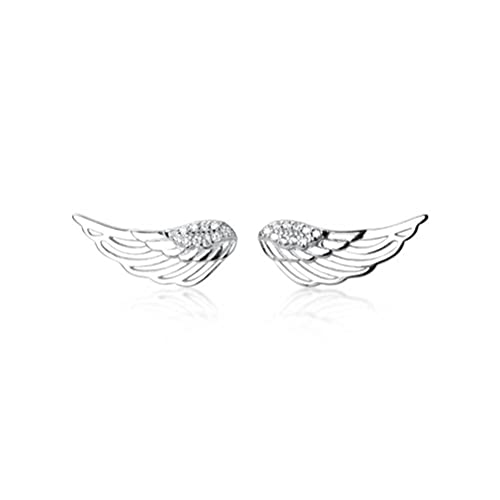 Boucles d'oreilles S925 ange diamant asymétrique, le cadeau idéal