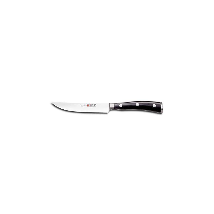Wusthof Classic IKON Precision Forged High-Carbon StainlessSteel German Made, 4 Piece, 4 Piece Steak Knife Set Full-Tang Handle with Half Bolster