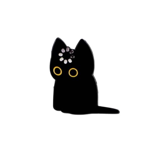 Black Cat No Thoughts Head Empty Enamel Pin