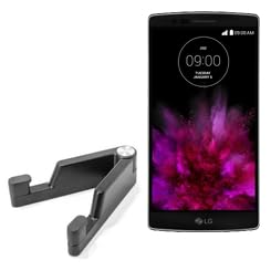 BoxWave Stand and Mount Compatible with LG G Flex 2 - Desktop Aluminum SoloStand, Adjustable Hands-Free Portable with Rubber Feet - Jet Black