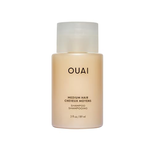 OUAI Medium Shampoo Travel Size - Hydrating Shampoo with Coconut Oil, Babassu, Kumquat Extract & Keratin - Strengthens, Nourishes & Adds Shine - Paraben & Sulfate Free Hair Care Products (3 Oz)