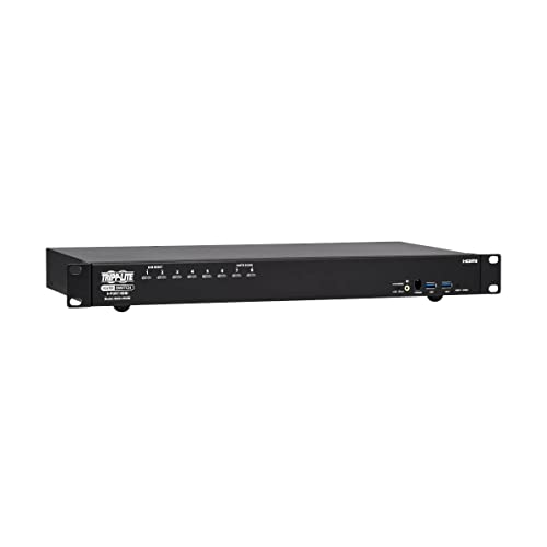 Image of Tripp Lite 8-Port 4K HDMI KVM Switch, 2 USB 3.2 Peripheral Sharing for Keyboard & Mouse, 4K @ 60 Hz - Windows, Mac and Linux Compatible - 1U Rack-Mount, 3-Year Warranty (B024-H4U08)