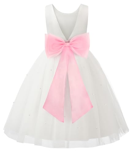 Image of JerrisApparel Flower Girls Dress Wedding Satin Dresses Princess Birthday Party Prom Ball Gown