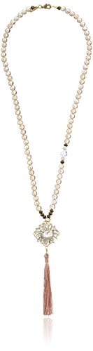 Lenora Dame "X" Rhinestone Tassel Strand Pendant Necklace, 16"