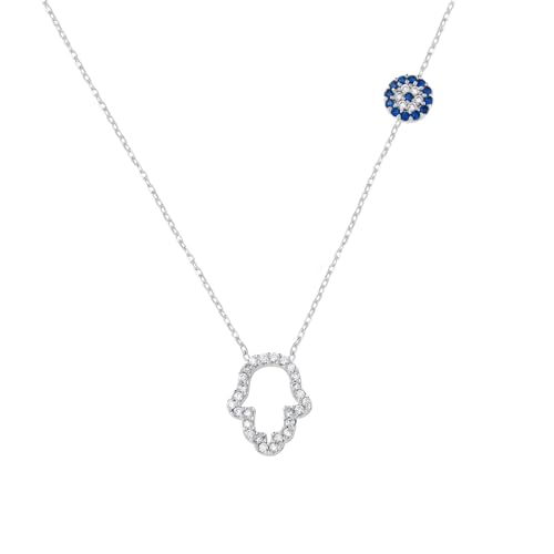 MYSTIC JEWELS Halskette aus 925er-Sterlingsilber, Cubic Zirkonia...