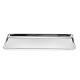 jojofuny Plateau Rectangulaire Facile à Utiliser en Acier Inoxydable Argenté Stockage Alimentaire, pour Camping et Occasions Spéciales