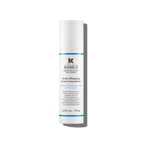 KIEHL'S Hydro-Plumping Re-Texturizing Serum Concentrate, 75 ml, feuchtigkeitsspendendes Anti-Aging-Gesichtsserum mit Aufpolsterungseffekt, Pflege-Konzentrat für einen strahlenden Teint