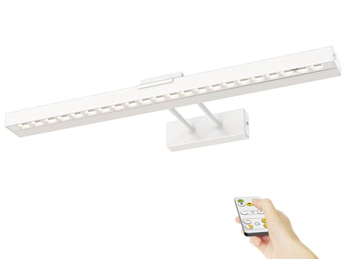 Image of PESUTEN Picture Light Battery Operated, 16in Wireless Art Light for Paintings CCT Dimmable Recharging Battery Picture Light with Remote Control for Gallery Dartboard Art Bedroom Bathroom White