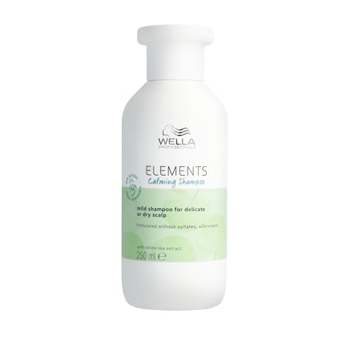 Wella Professionals ELEMENTS Shampoing apaisant sans sulfate pour cuir chevelu sec ou délicat - Douceur & Brillance - Enrichi en Aloe Vera, 250ml
