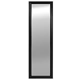 INSPIRE - Wandspiegel - Rechteckiger Spiegel MIA - l.30 x H.120 cm - Schwarz - Holz - Ganzkörperspiegel - Wandspiegel schwarzer Rahmen