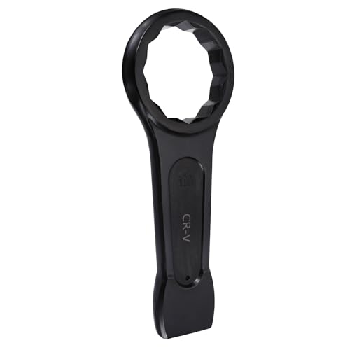 sourcing map Box End Striking Ring Wrench 135mm Metric CR-V Steel 12-Point Flat Strike Wrench Baking Paint Single Head Spanner Hand Tool for Mechanical Automotive Repair