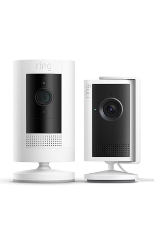 Cámara exterior batería Stick Up Cam 1080p y cámara interior 2K Ring Pack