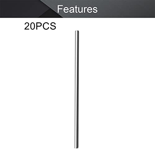 Image of Fielect 2mm Round Rod Stainless Steel Silver Tone Solid Core For Model Plane Model Ship 20Pcs 60x2mm