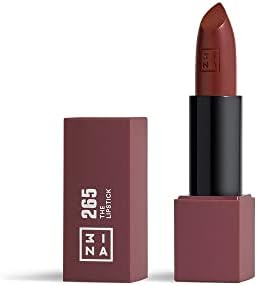 3INA MAKEUP – Vegan – The Lipstick 265 – Marrone Violaceo – Rossetto Matte – Alta Pigmentazione – Texture crème – Profumo di vaniglia e custodia magnetica – Lucido e Mat – Cruelty Free