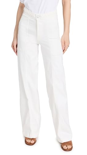 FRAME Women's Braided Waistband Wide Leg Jeans