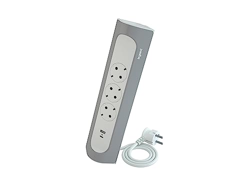 Regleta angular con USB C Legrand base múltiple de 3 tomas y cable de un metro 5