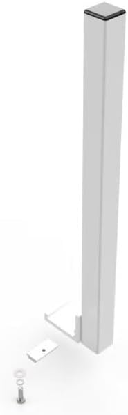 Ladder Rack Double Ladder L-Post, Gen4 Square Cap, 16in Height, White Powder Coated, RKT-7884