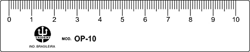 Régua, Trident, OP-10, Branco, 10 cm