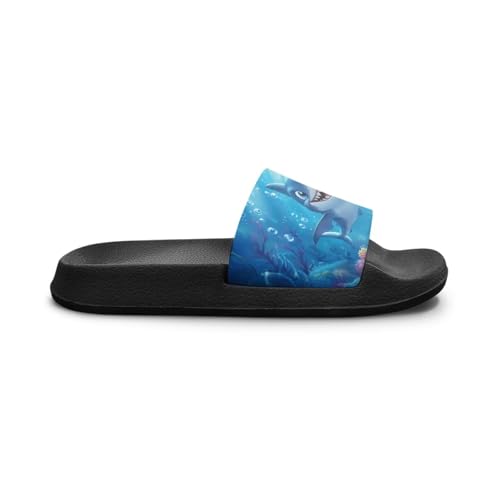 Image of Boy & Girls Slide Sandals Kids Shower Shoes Non Slip Summer Slippers Beach Sandals