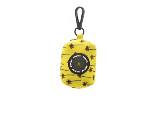 DUKIER - Dispensador de Bolsas para Excrementos Perro, Portabolsas de Tela, Accesorio Animales, con Mosquetón, Diseño California