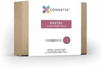 CONNETIX Magnetic Tiles Pastel Ball Pack, 16 Pieces