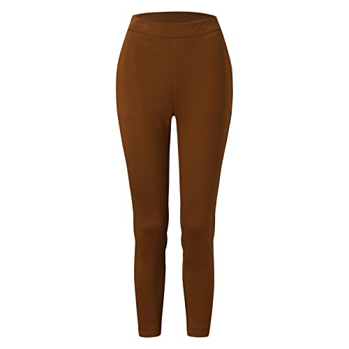 Womens Open Front Solid Blazer Two Piece Business Blazer Pant Suit Set Outfits Womens Winter Pant Set Coffee #TOP2