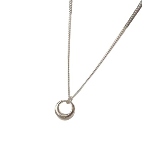 Collier minimaliste pour femme avec pendentif croissant de lune mince