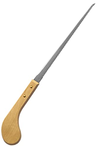 Ranshou Japanese Keyhole Hand Saw Long 7-7/8" Made In Japan, Kataba Single-Edge Pull Saw For Wood, Plywood, Drywall, Sheetrock, Gypsum Board, Plasterboard, Bonsai Pruning, Woodworking, Wood Handle #TOP3