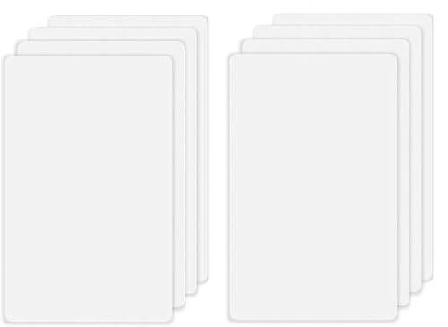 Image of ZEFTV Screwless Blank Wall Plates 1-Gang Blank Switch Outlet Electrical Cover Plate Unbreakable Thermoplastic Faceplate for Decorative Receptacle Outlet Switch, White (8 Pack)