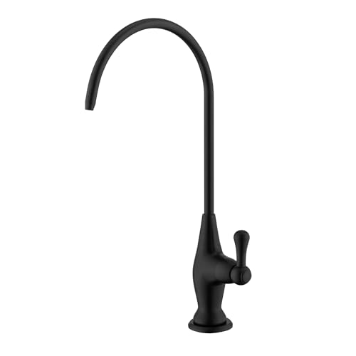 Image of Sink Drinking Water Faucet, Sink Water Filter System, Suitable for Most Reverse Osmosis or Water Filtration Systems, Stainless Steel Reverse Osmosis Faucet for Kitchen Bar, Black