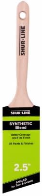 Shur-Line 2.5" Synthetic Blend Better Angled Paint Brush with Wood Handle - Quantity of (12)