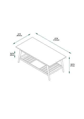 Linon Mid Century Walnut Melissa Coffee Table #TOP2