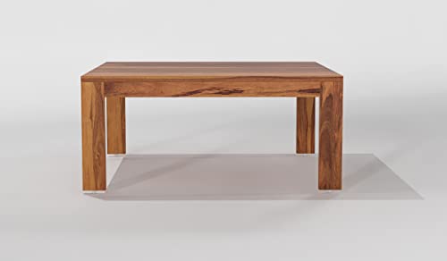 Image of Sheeshsam Wooden Coffee Table with 4 Stools for Living Room - Solid Wood Coffee Table with Cushion Seating Stools Tea Table Teapoy Center Piece for Home Sofa Center Table (Kaine Honey)