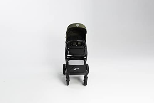 Kinderwagen 4 in 1 komplettset, LOVY Speedy (Green Snacke). Der Komplettset erhaltet: Babywanne, Babyschale für das Auto, Sportsitz, Isofix-Basisstation, Wickeltasche, Regenschutz und ein Moskitonetz.