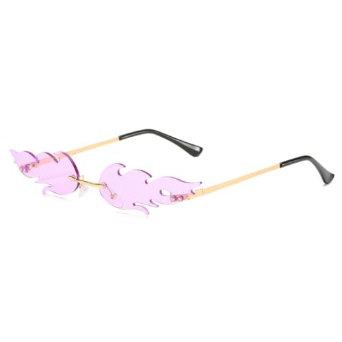Lunettes de soleil flamme pour festivals et look d'été branché avec verres violets