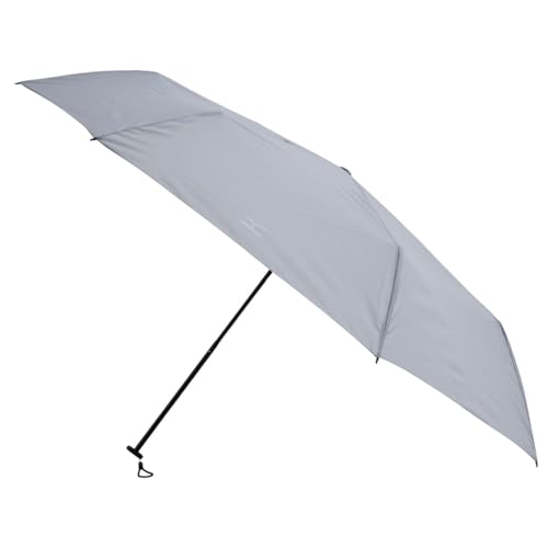 MIZUNO(ミズノ) 軽量 折りたたみ傘 カーボン骨 6本骨 雨傘 55cm ワンポイントロゴ 92231 ライトグレー