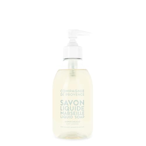Compagnie de Provence Savon de Marseille Extra Pure Liquid Soap - Sweet Jasmine Moisturizing Hand and Body Wash 10 Fl Oz Plastic Pump Bottle