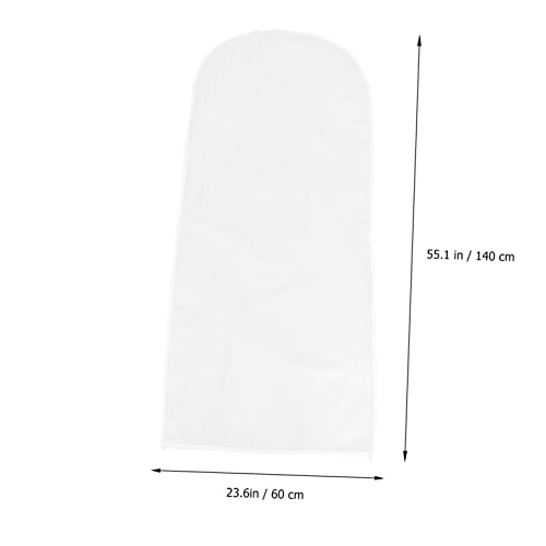 Cabilock 5pcs Clothing Dust Bag Garment Bag for Closet Coat Covers Wipes Dust Cover Hanger Dress Protective Light2